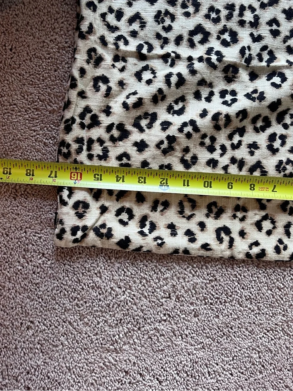 Set of two discontinued Arianna Belle leopard linen pillow covers - 17x17